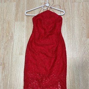 Vintage Red Lace Dress